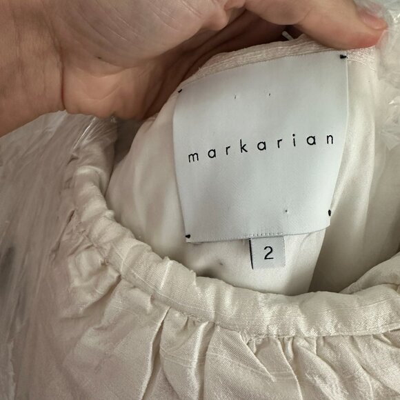 Markarian Dress Mini Ruffled Floral Off the Shoulder Pastel Grace size 2 - Picture 8 of 8